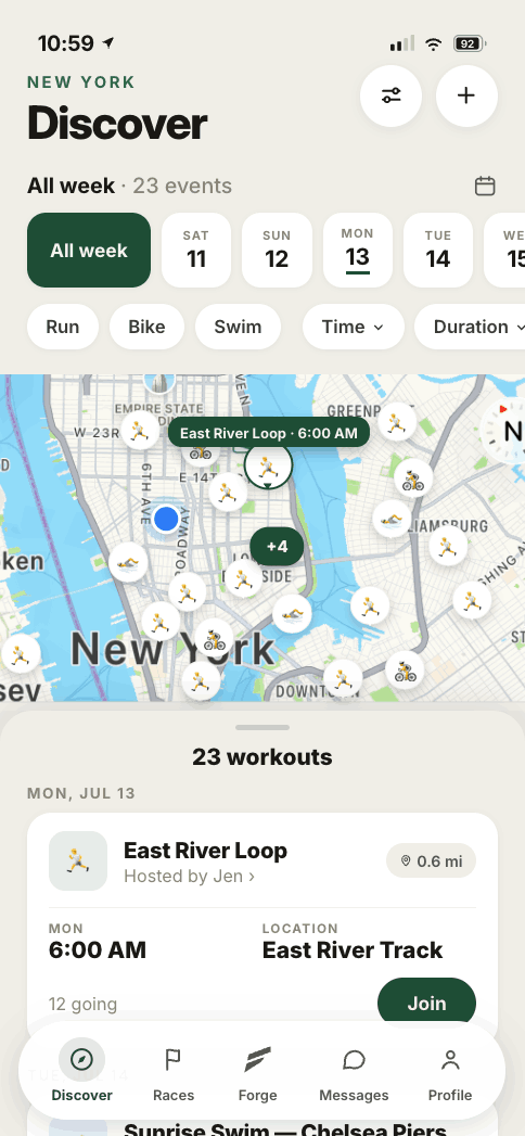 Discover tab screenshot