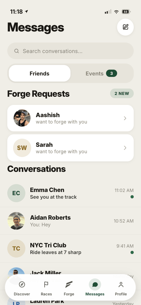Messages screenshot
