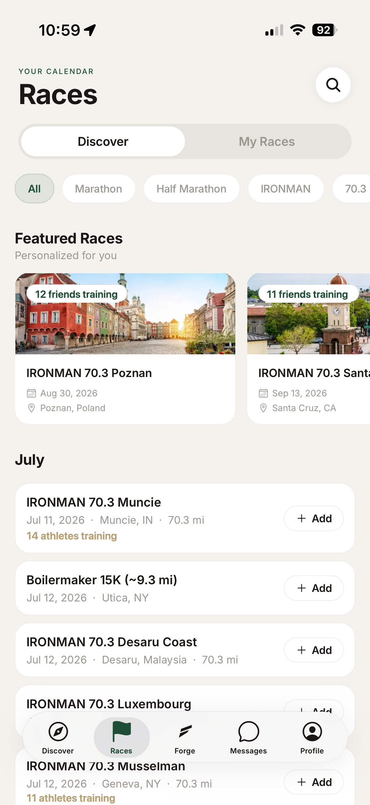 Races screenshot